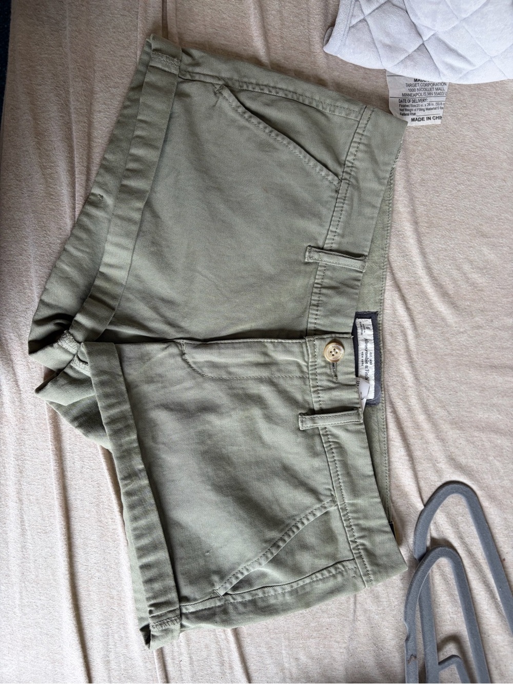ABERCROMBIE&FITCH Olive Green Women's Cotton Shorts